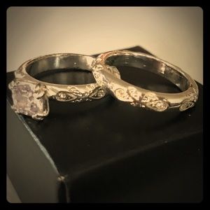 CZ Duo Engagement Set